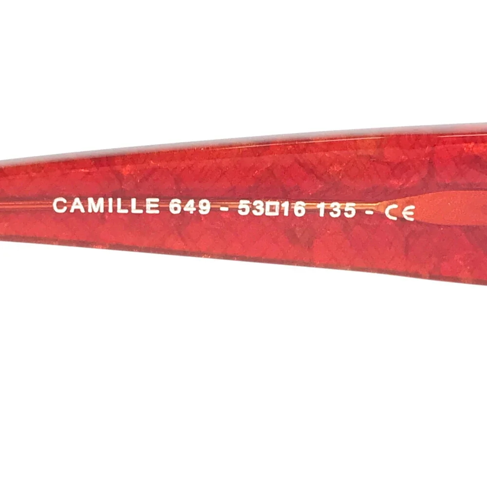 Jean Lafont Eyeglasses Frames CAMILLE 649 Polished Red Oval Full Rim 53-16-135